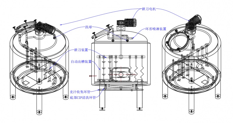 山東豪魯糖化設備內(nèi)部結構